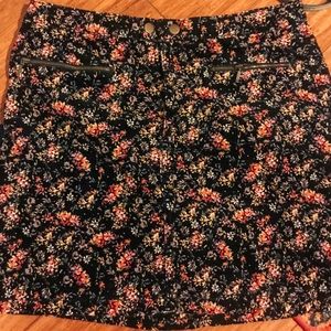 floral corduroy skirt